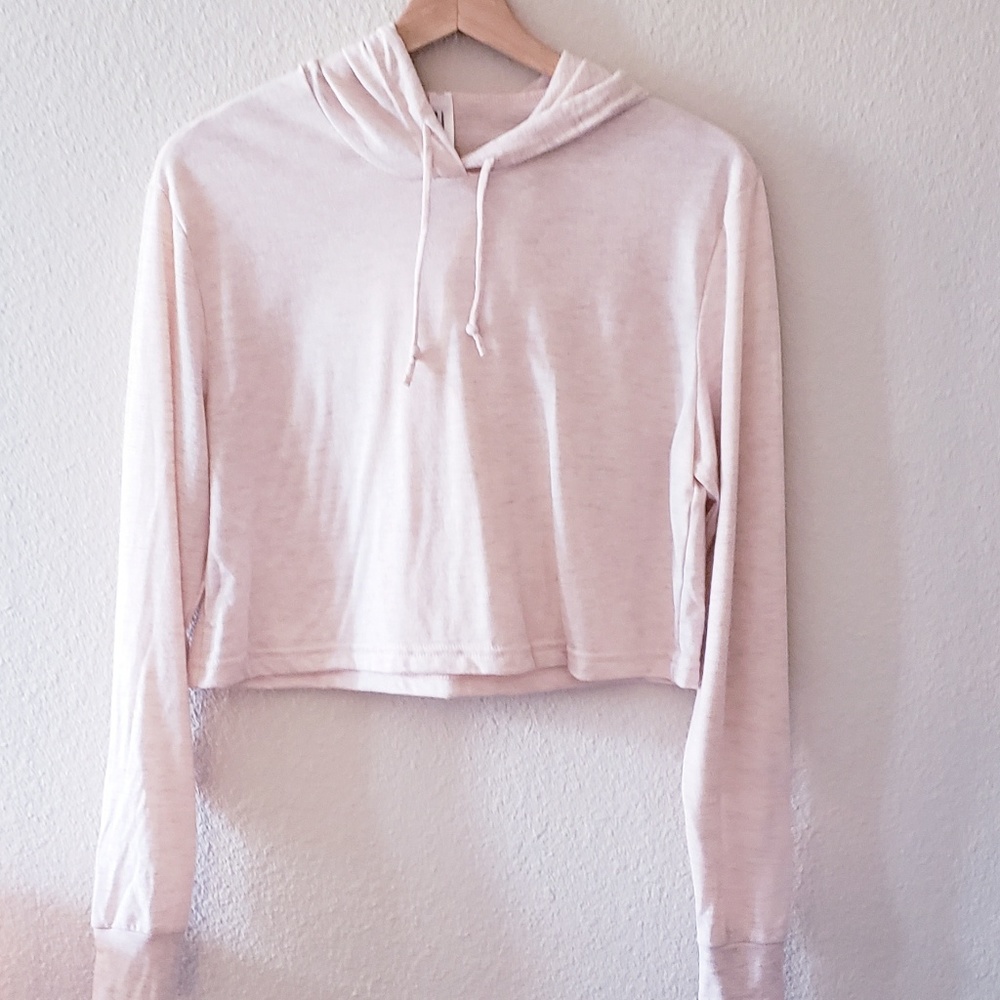 Lightweight Triblend Cropped Hoodie